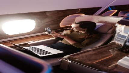 Flying business class can be a luxurious experience